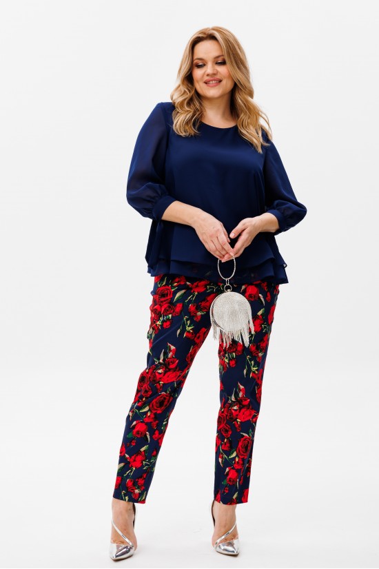 Michel chic 1390 синий, розы
