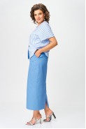 Michel chic 1422 голубой, полоска