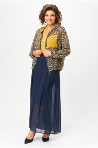 Solomeya Lux 921/944Д горчица, синий