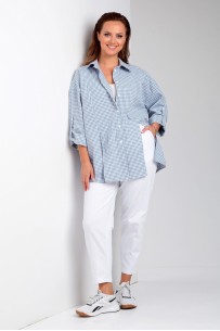 Liona Style 898 голубая клетка Liona Style 898 голубая клетка