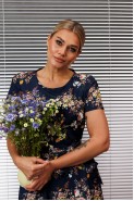 Мода Юрс 2854 горчица_цветы