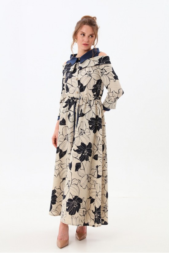 NIKVA 985-1 сине-песочные лилии