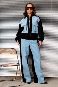 INVITE 6109 черный/голубой джинс INVITE 6109 черный/голубой джинс