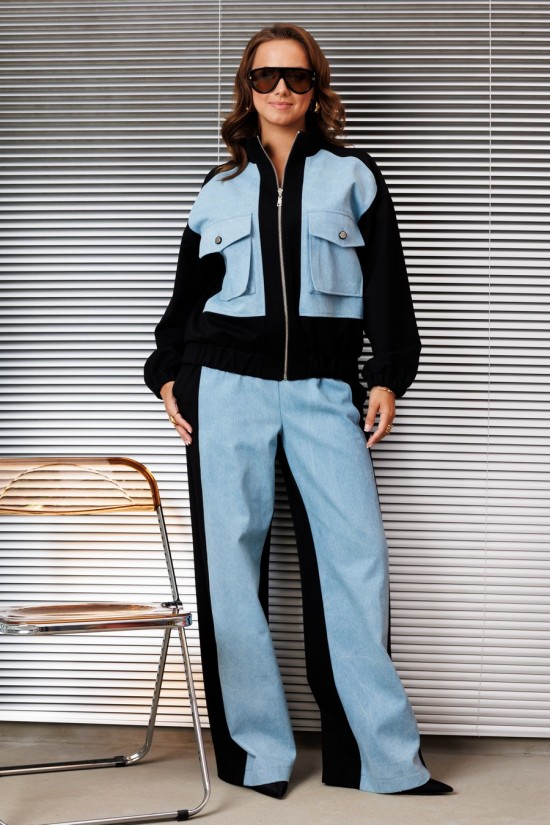 INVITE 6109 черный/голубой джинс