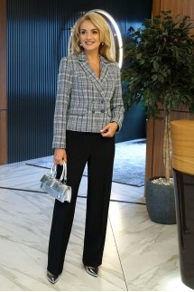 Alani Collection 2392 серая клетка-черный Alani Collection 2392 серая клетка-черный