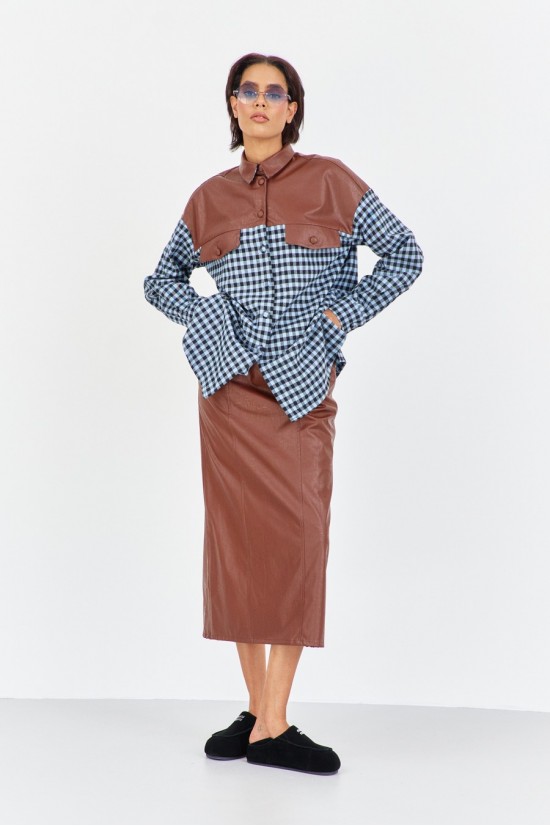 FLAIM 2041 шоколад+голубой+черный