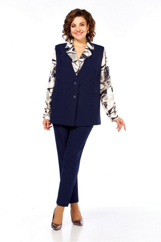 Милора-стиль 1375 синий+абстракция