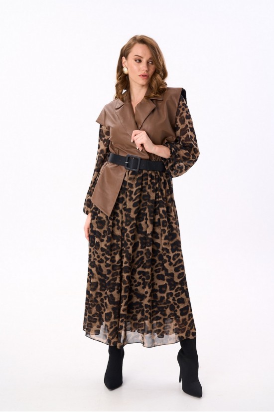 NIKVA 904-7 шоколад и леопард