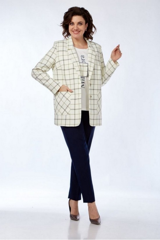 Милора-стиль 1198/1 молочный + синий