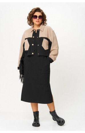 Карина Делюкс 1397 черно-бежевый