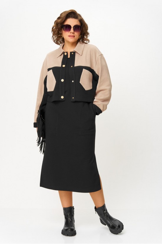 Карина Делюкс 1397 черно-бежевый