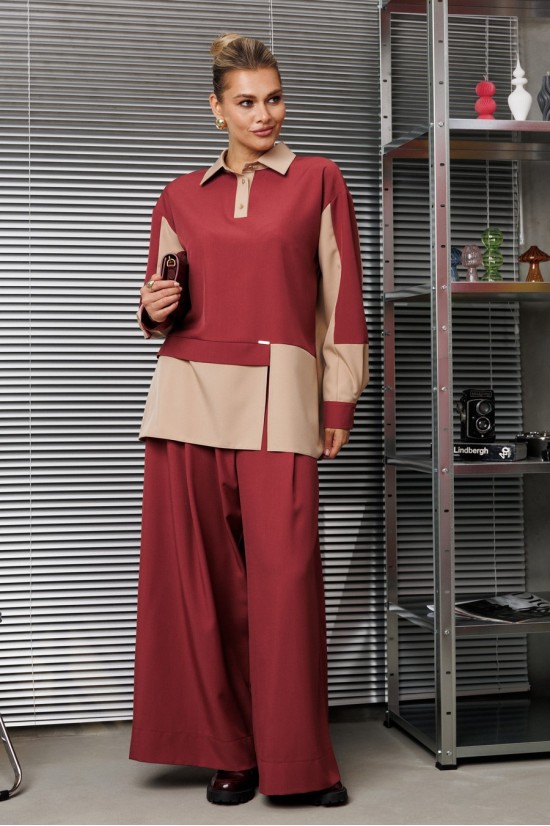 Anastasia 1242.2 бордово-бежевый