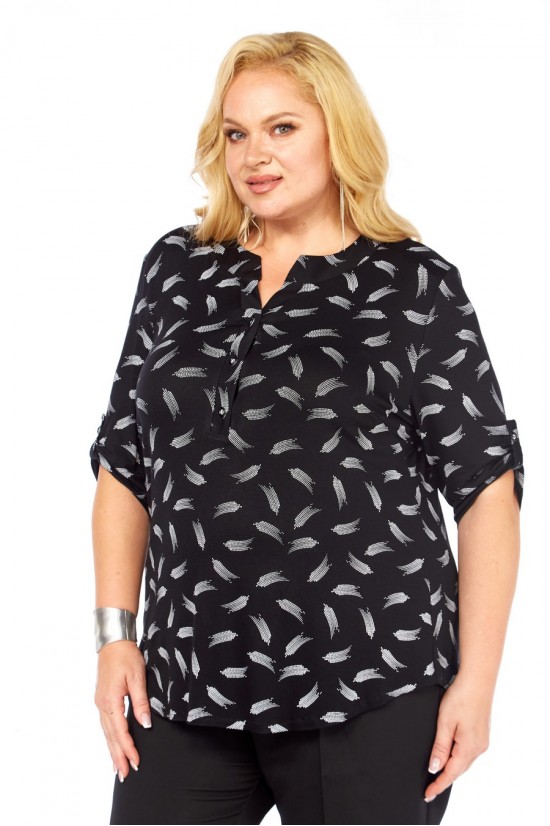 ABBI style 4068 черная с белым принтом