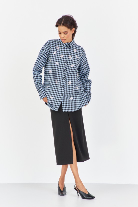 FLAIM 2043 черный+голубой