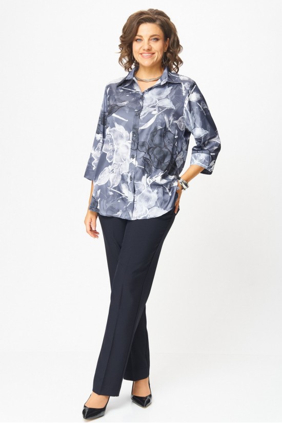 БелЭльСтиль 877+596 синий принт+синий