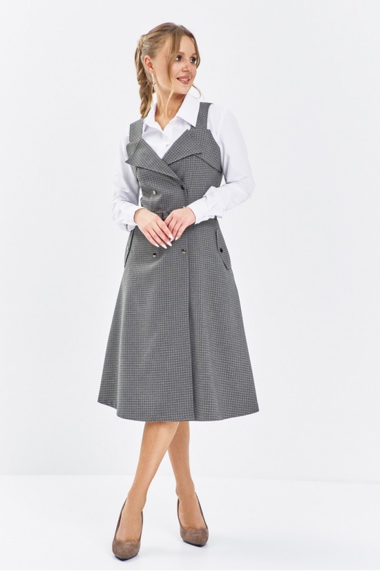 Euromoda 650 серый клетка