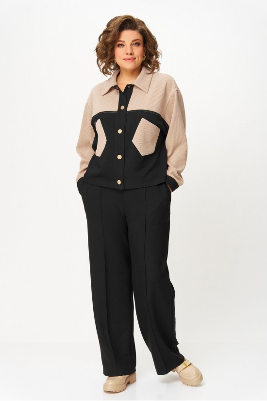 Карина Делюкс 1398 черно-бежевый