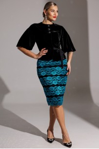 Мода Юрс 25-2623 черный_бирюза Мода Юрс 25-2623 черный_бирюза