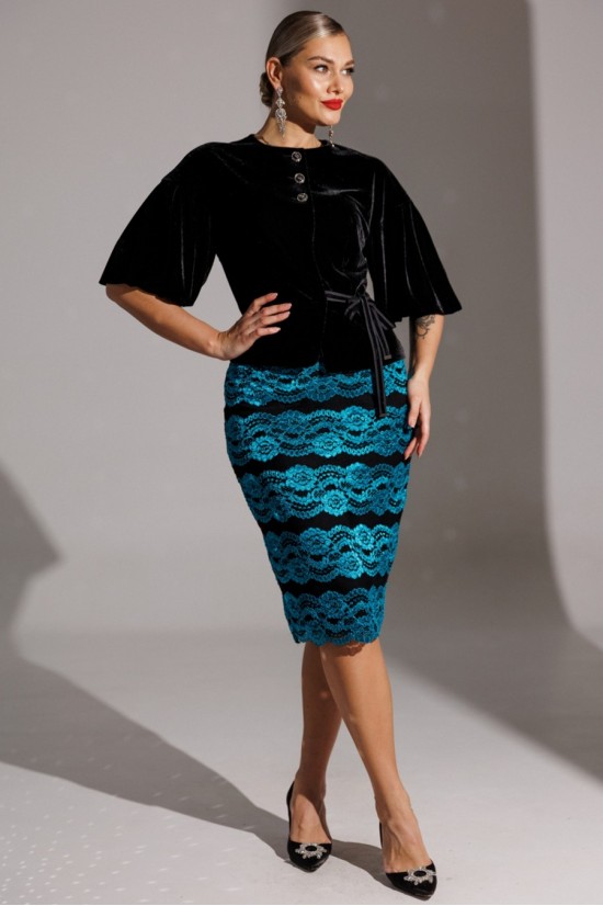 Мода Юрс 25-2623 черный_бирюза