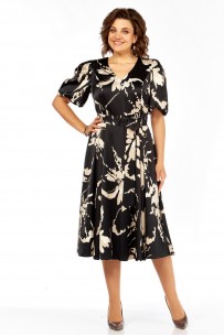 Милора-стиль 1419 черный с принтом