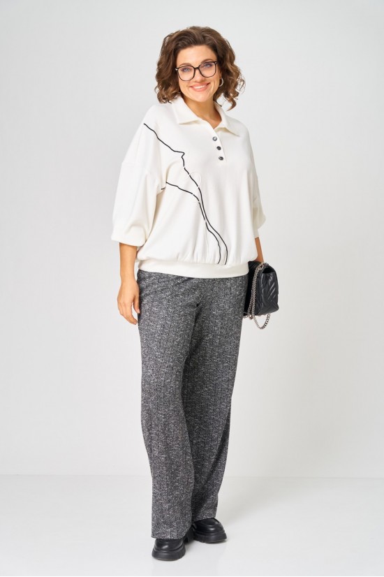 Карина Делюкс 1414 молочно-серый