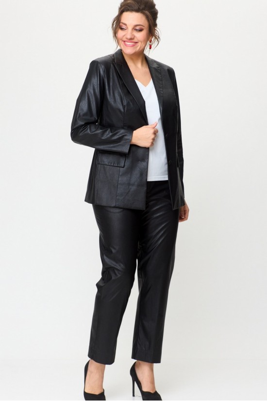 БелЭльСтиль 412+586 кожа черный