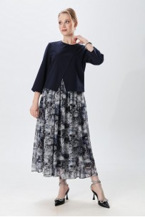 NIKVA 1007-2 индиго и серая абстракция NIKVA 1007-2 индиго и серая абстракция