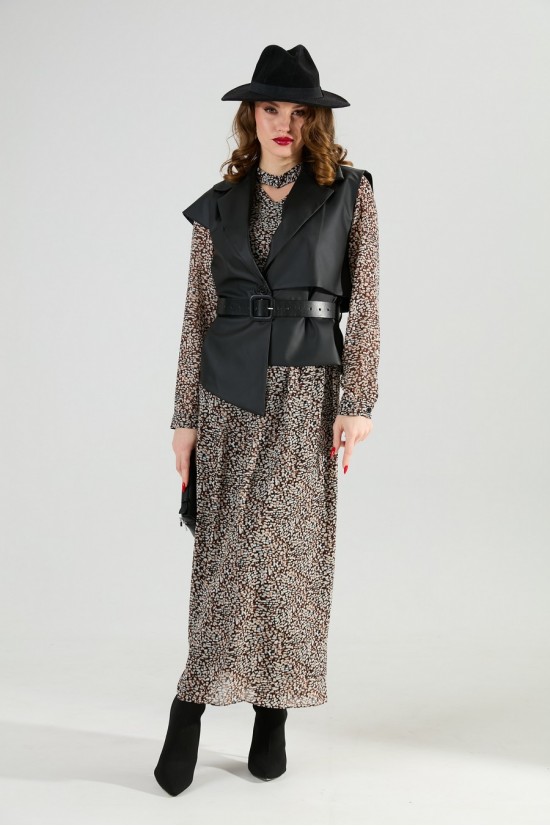 NIKVA 1020-1 коричневый мультиколор и чёрный