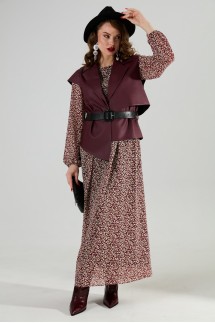 NIKVA 1020-3 листочки бургунди и бордо