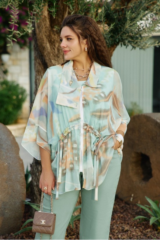 Vittoria Queen 27853 зеленый, мятный принт