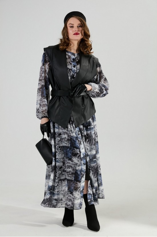 NIKVA 1024-1 чёрный и серая абстракция