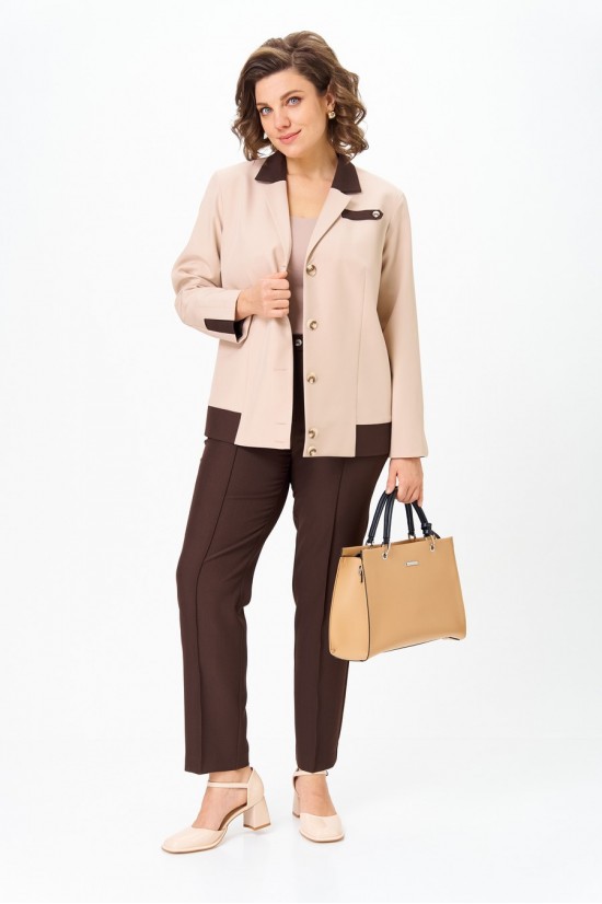 Vilena fashion 1144 беж+шоколад