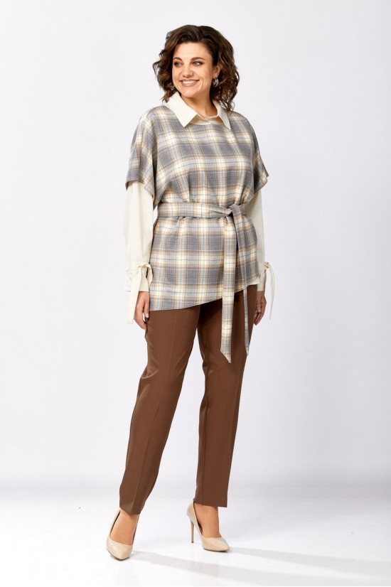 Милора-стиль 1388 серый+шоколад