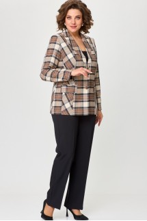 БелЭльСтиль 412 коричнево-бежевая клетка