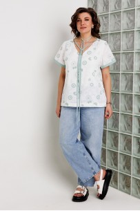 BegiModa 4164 шалфей на белом BegiModa 4164 шалфей на белом