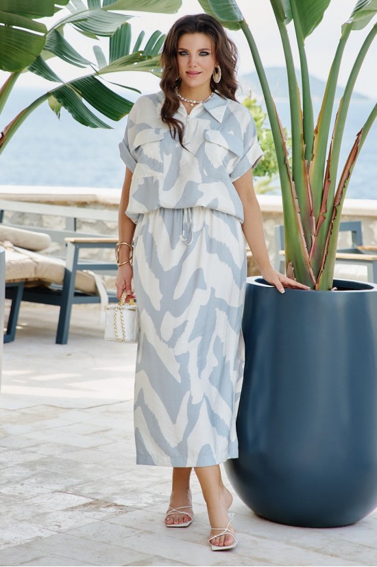 Vittoria Queen 27893 молочный, серо-голубой