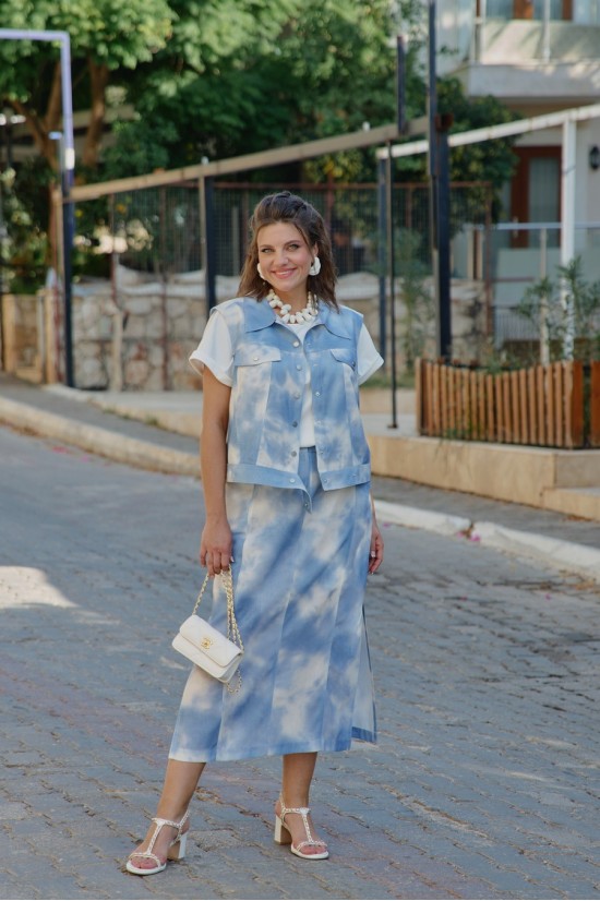 Vittoria Queen 28833 молочный, синий