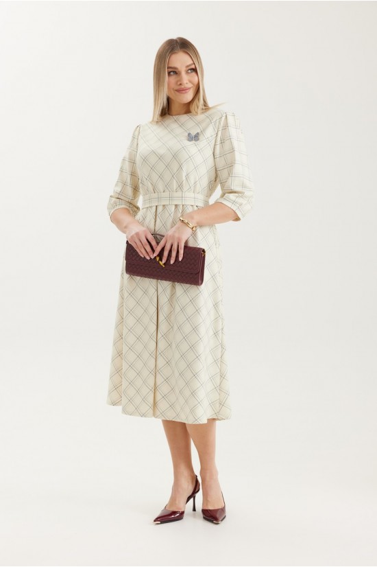 Elady 4712 молочный, в клетку