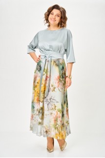 Anastasia Mak 1229-Ш голубой+цветы