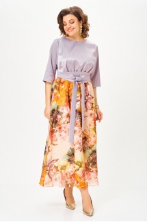 Anastasia Mak 1229-Ш лиловый+ цветы