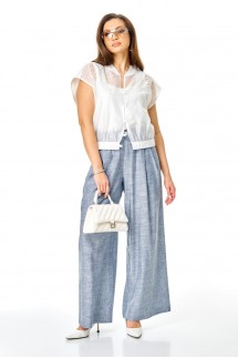 Карина Делюкс 1436 голубой+белый