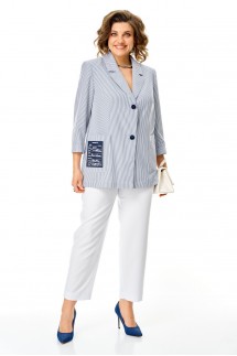 Карина Делюкс 1444 голубой+белый