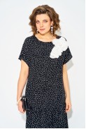 Liliana 1528 черный в белый  горох