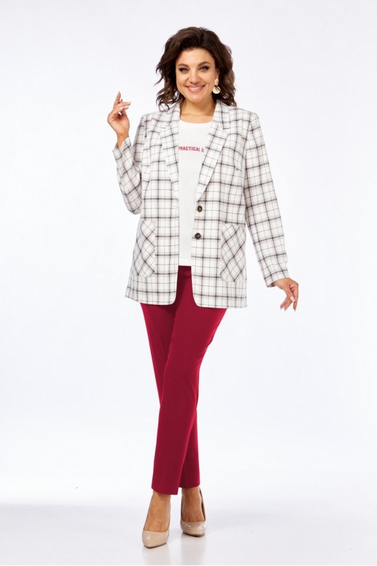 Милора-стиль 1198/1 клетка+красный