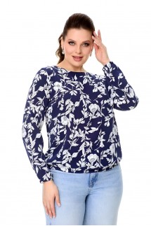 ABBI style 4034 синий с белым принтом