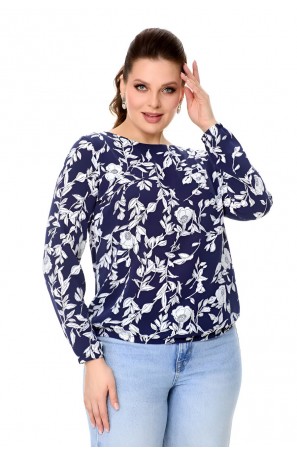 ABBI style 4034 синий с белым принтом