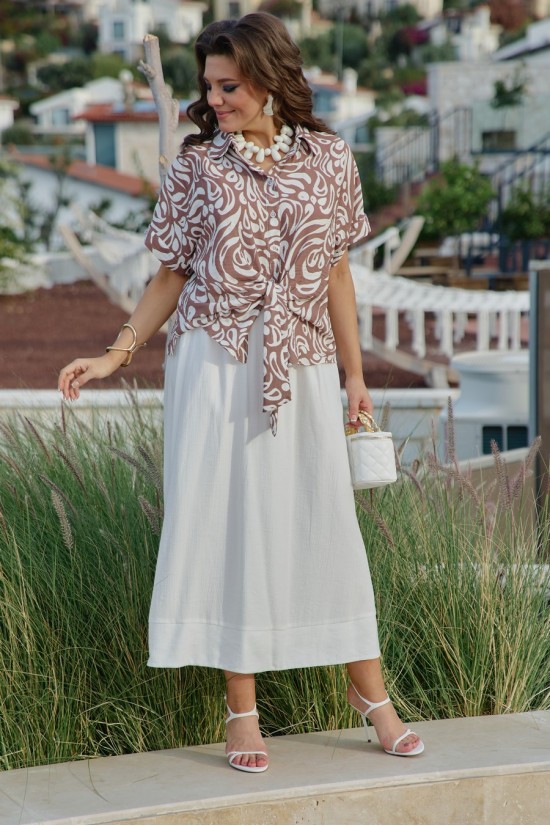 Vittoria Queen 29113бл молочно-коричневый, принт