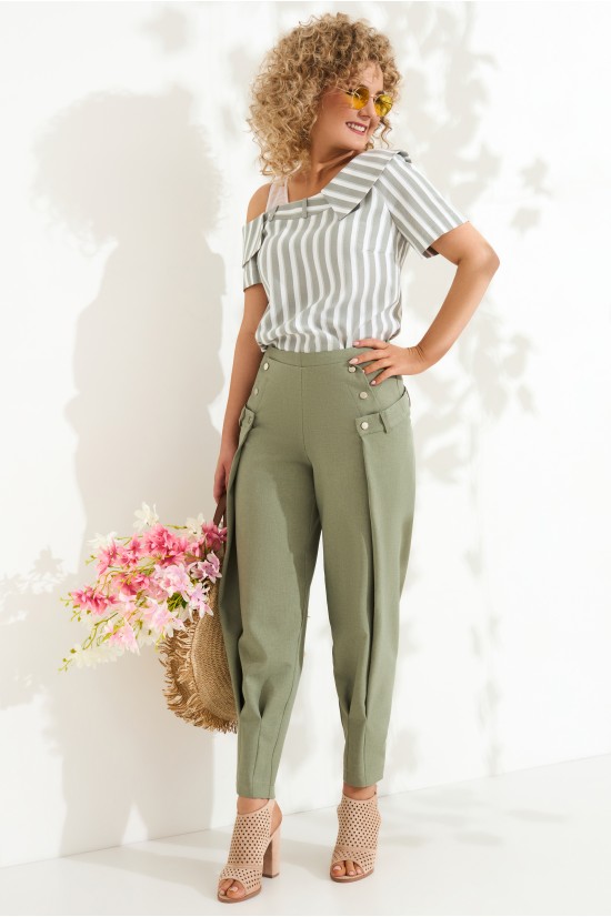 Euromoda 617 хаки, полоска