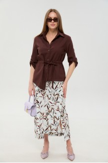 NIKVA 980-6 шоколад и листья мультиколор