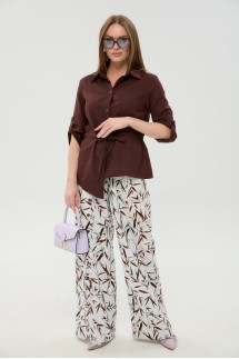 NIKVA 981-6 шоколад и листья мультиколор